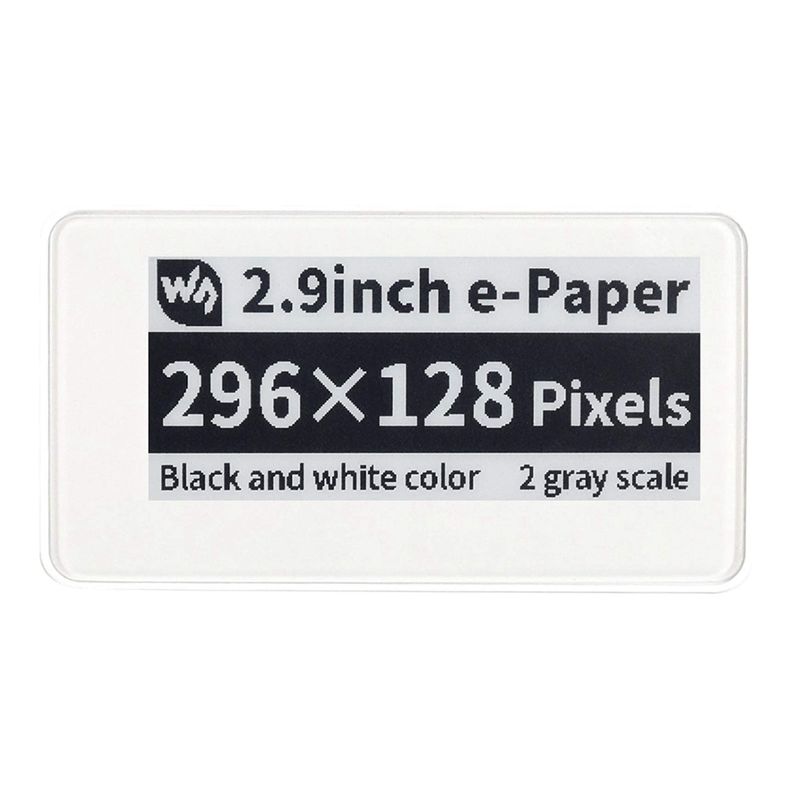 Display Epaper 2.9 - Waveshare Display E-Ink Wireless da 2,9
