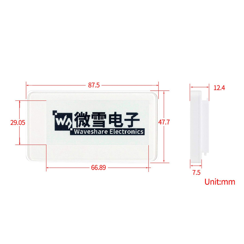 Display Epaper 2.9 - RISE Waveshare Modulo schermo E-Ink EPaper