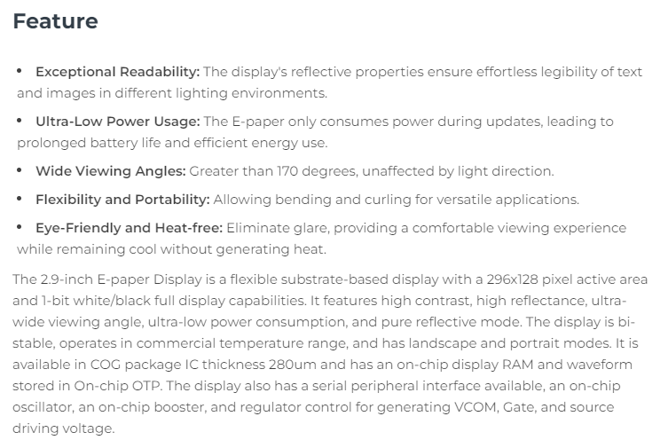 104990852 Display EInk EPaper  - Display Epaper 2.9 recensione e prezzo